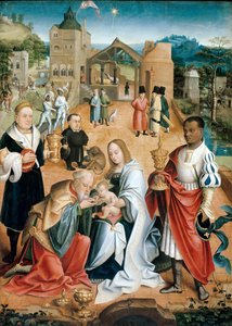 The Adoration of the Magi (Central Panel of the Triptych) by Jacob Claesz. von Utrecht