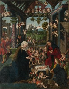 The Adoration of the Christ Child by Jacob Cornelisz. van Oostsanen