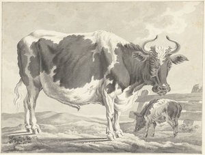 Black-Spotted Bull and a Pig