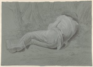 Man Lying Under Trees by Jacob Ernst Marcus (attributed to)