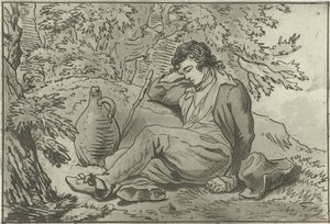 Young Man Sitting Next to a Jug by Jacob Ernst Marcus