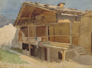 Farmhouse Under Construction, 1829 by Jacob Gensler
