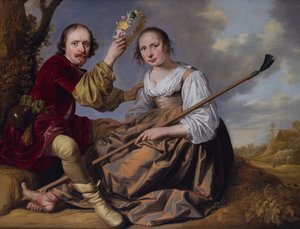 A Couple in a Pastoral Landscape