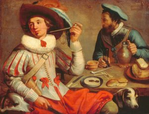 Two Soldiers at a Table