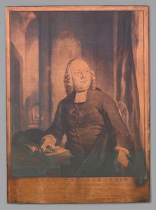 Portrait of Nicolaas van Tetterode by Jacob Houbraken (signed by artist)