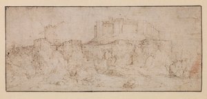 Landscape with a castle on a rock