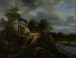 Bridge with a Sluice by Jacob van Ruisdael