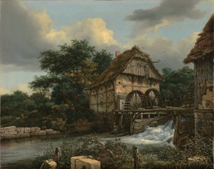 Two Watermills and an Open Sluice by Jacob van Ruisdael