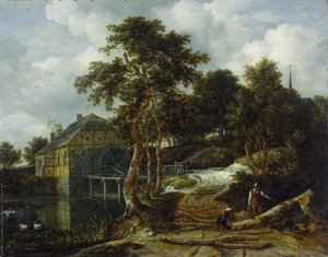 Landscape with watermill by Jacob Isaakszoon van Ruysdael