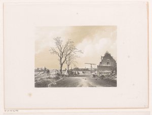 Frozen River with Food and Drink Stalls by Jacob Jan van der Maaten (attributed to)