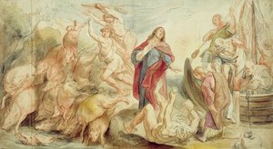 Jesus driving the devil from the possessed
