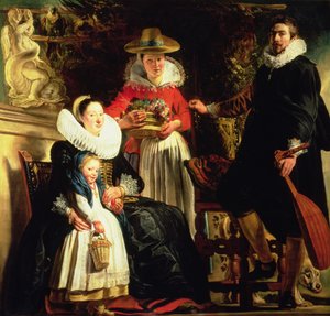 The Artist and His Family in a Garden by Jacob Jordaens