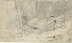 Ox Cart on a Mountain Road
