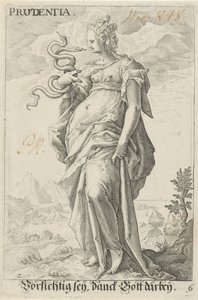 Prudence by Jacob Matham (attributed to)