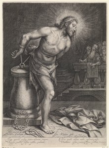 Christ at the Scourging Post by Jacob Matham