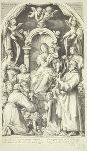 Mary and the Child with Patrons and Saints (Saint Lucia, Catherine of Alexandria, Francis of Assisi and Members of the Zuccaro Family) by Jacob Matham