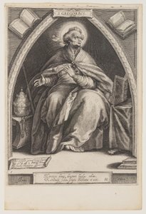 St Gregory, from The Fathers of the Church by Jacob Matham