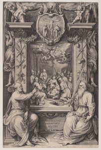 The Adoration of the Shepherds with St Peter and St Paul