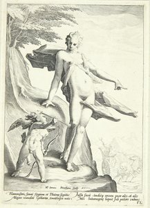 Venus commands Cupid to shoot an arrow at Pluto by Jacob Matham