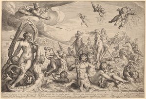 The Triumph of Neptune and Thetis by Jacob Matham, after Bartholomaeus Spranger