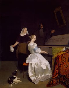 The Music Lesson by Jacob Lucasz Ochtervelt