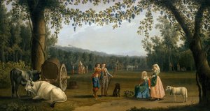 The Royal Princes at the Harvest at the Carditello Estate by Jacob Philippe Hackert