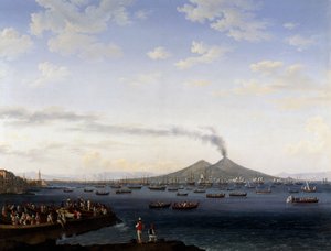 The return of the fleet from Algeria to the Bay of Naples by Jacob Philippe Hackert