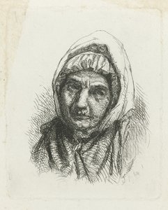 Face of an Old Woman with Headscarf