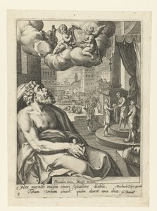 Solomon as a Penitent Sinner (series title: Eight Penitent Sinners from the Old and New Testament) by Jacob de Gheyn (II) (workshop of)