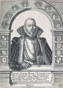 Portrait of Tycho Brahe 1546-1601, pub. 1586 by Jacob de Gheyn