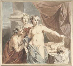 Ceres, Venus, Bacchus, and Sleeping Amor by Jacob de Wit