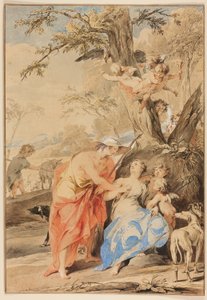 Jupiter and Mnemosyne by Jacob de Wit