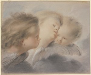 Three Angel Heads by Jacob de Wit