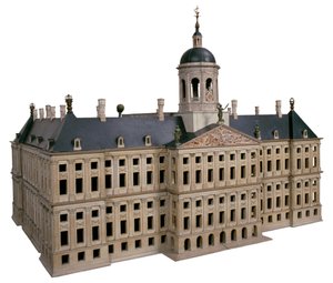 Prudence. Image with the Model of the New Town Hall on the Dam. by Jacob van Campen