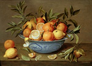 Still Life with Oranges and Lemons in a Wan-Li Porcelain Dish