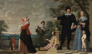 Portrait of a Bruges Family by Jacob van Oost
