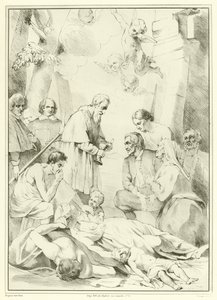St Macarius of Ghent Giving Aid to the Plague Victims by Jacob van Oost