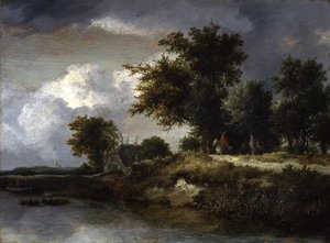 A Wooded River Bank by Jacob van Ruisdael
