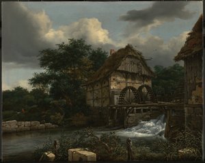 Two Watermills and an Open Sluice by Jacob van Ruisdael
