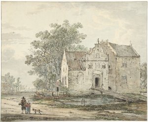 Castle IJzendoorn in the Betuwe by Jacob van Strij