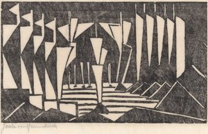Composition (Sailing on a Lake) by Jacoba van Heemskerck (signed by artist)