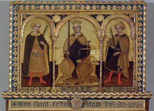 Justice between St. Felix and St. Fortunato by Jacobello del (attr. to) Fiore