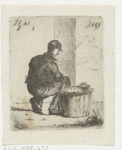 Stable Boy with Wicker Basket by Jacobus Cornelis Gaal