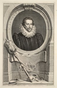 Portrait of Sir Edward Coke, Lord Chief Justice, illustration from 