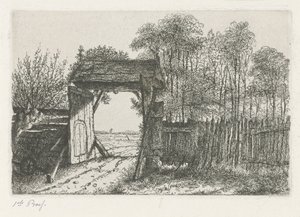Open Farm Gate by Jacobus Ludovicus Cornet