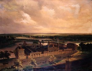 The Original Works of the Amsterdamsche-Pijp Gas Company in the Elandstraat, later known as the Marnixstraat, Amsterdam by Jacobus Pelgrom