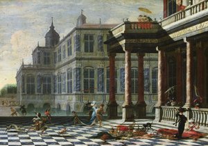 Italian Palace with Terrace by Jacobus Saeys