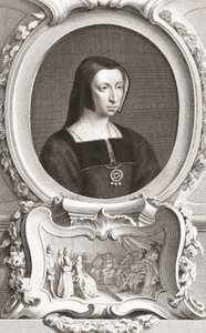 Louise of Savoy, French Noble and Regent, Duchess of Auvergne and Bourbon, Duchess of Nemours, and Mother of King Francis I by Jacobus and Vertue George Houbraken