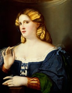 Woman with Fan by Jacopo (c.1480 1528) Palma