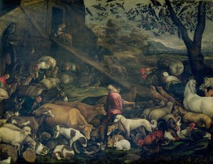 Animals Entering the Ark by Jacopo Bassano
